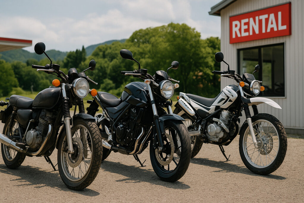 3台のバイクが並んでいる写真